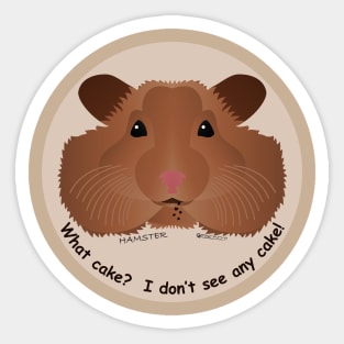 Baby Hamster - Cake? What cake? Sticker